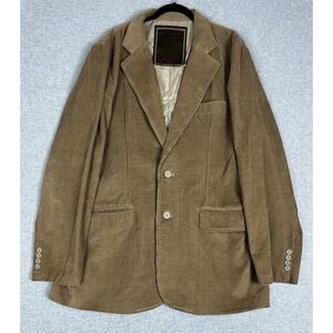 Parts Corduroy Blazer Jacket Mens X Large Khaki Tan Cotton Lined Casual